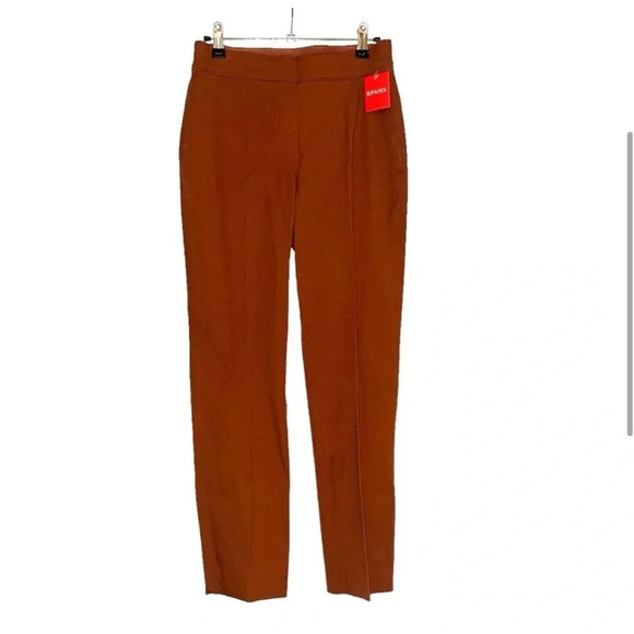 SPANX On The Go Ankle Slim Straight Leg Pant in Bronze Glow SMALL NWT FALL - Picture 3 of 9
